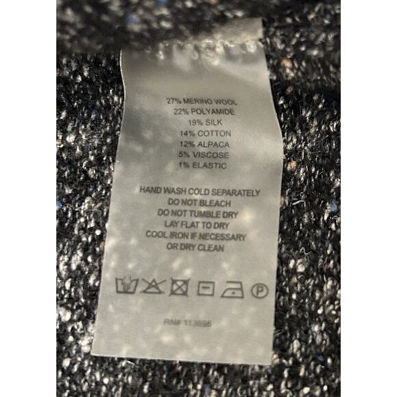 Margaret O'Leary Merino Wool Alpaca Silk Blend Speckled Grey Sweater Size Small - Picture 7 of 8